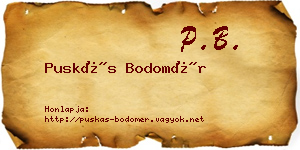 Puskás Bodomér névjegykártya
